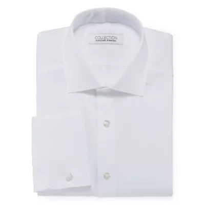 Collection by Michael Strahan Mens Spread Collar Long Sleeve Wrinkle Free Stretch Dress Shirt