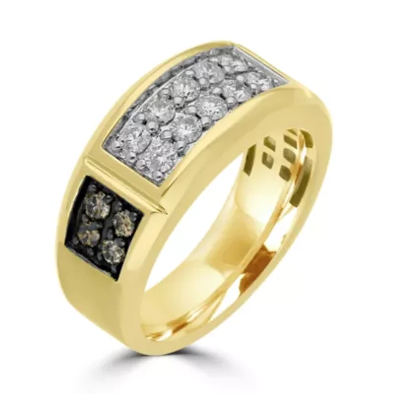 Mens CT. T.W. Natural White Diamond 10K Gold Fashion Ring