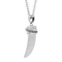 Mens Sterling Silver 24 Inch Pendant Necklace