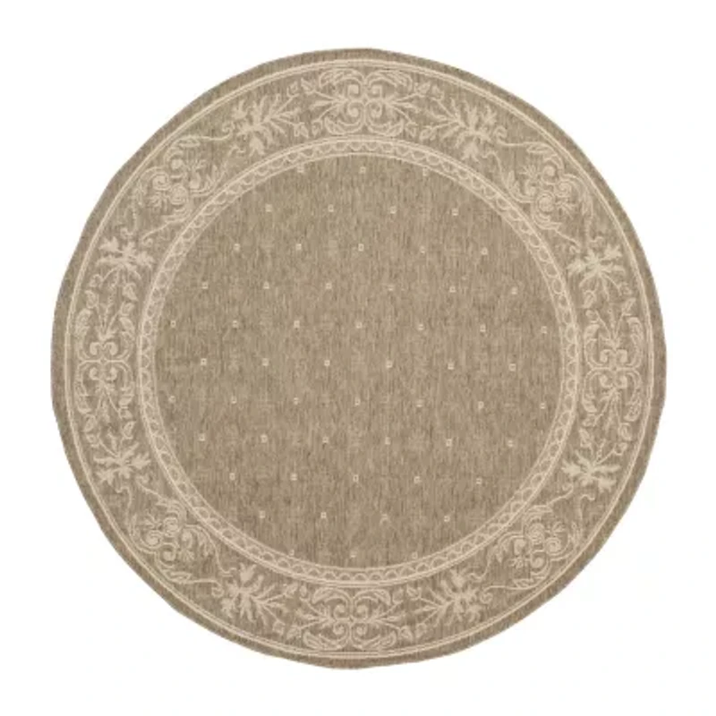 Safavieh Oakley Oriental Indoor Outdoor Round Area Rug