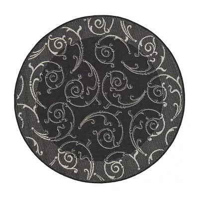Safavieh Torvald Oriental Indoor Outdoor Round Area Rug