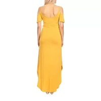 White Mark Womens Plus Maternity Short Sleeve Maxi Dress
