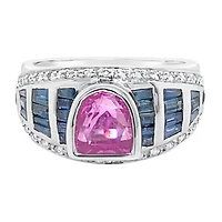 Le Vian® Grand Sample Sale™ Ring featuring Bubble Gum Pink Sapphire™ Blueberry Sapphire™ set in 18K Vanilla Gold
