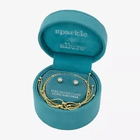 Sparkle Allure Womens Simulated Pearl 14K Gold Over Brass 4-pc. Jewelry Set