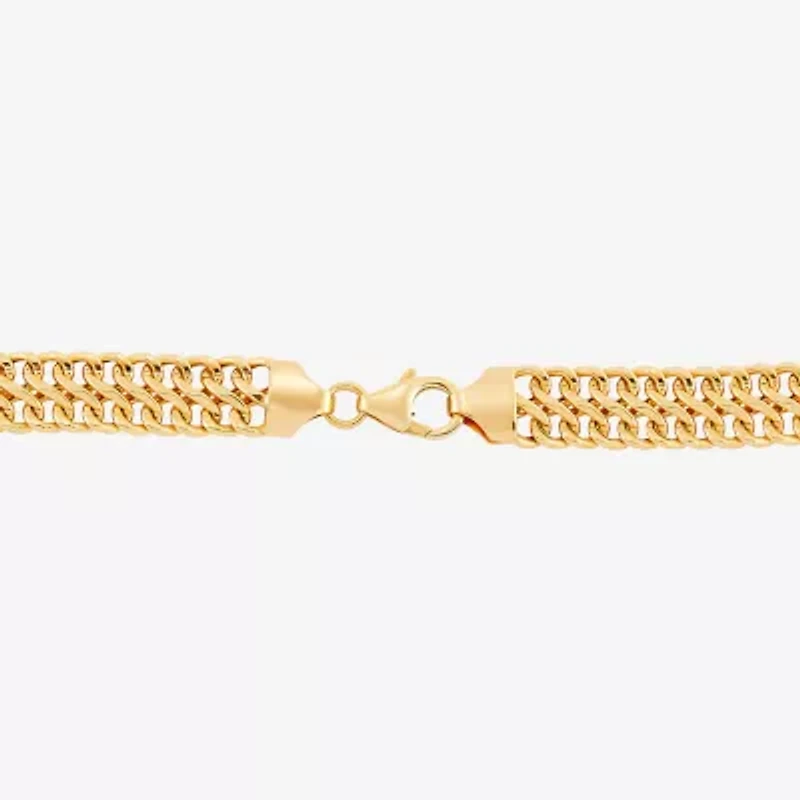 Made in Italy Womens 14K Gold Hollow 7.25 Inch Link Bracelet