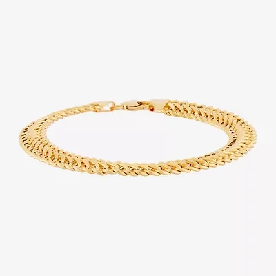 Made in Italy Womens 14K Gold Hollow 7.25 Inch Link Bracelet