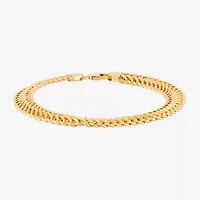 Made in Italy Womens 14K Gold Hollow 7.25 Inch Link Bracelet