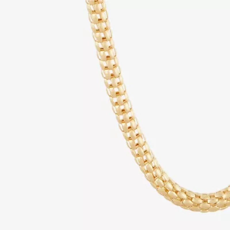 Made in Italy Womens 14K Gold 18 Inch Link Necklace