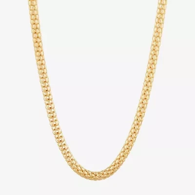 Made in Italy Womens 14K Gold 18 Inch Link Necklace