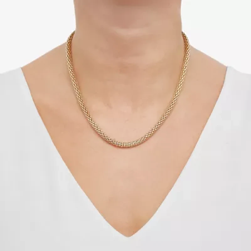 Made in Italy Womens 14K Gold 18 Inch Link Necklace