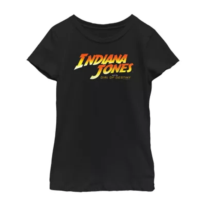 Little & Big Kid Girls Round Neck Short Sleeve Regular Fit Graphic T-Shirt