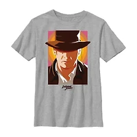 Disney Collection Indiana Jones Little & Big Kid Boys Crew Neck Short Sleeve Regular Fit Graphic T-Shirt
