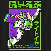 Disney Collection Little & Big Kid Boys Crew Neck Short Sleeve Regular Fit Buzz Lightyear Toy Story Woody Graphic T-Shirt