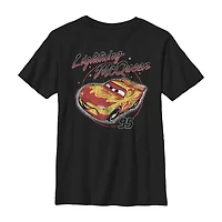 Disney Collection Little & Big Kid Boys Crew Neck Short Sleeve Regular Fit Cars Graphic T-Shirt