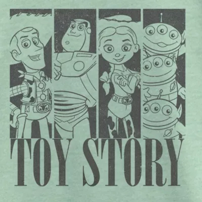 Disney Collection Little & Big Kid Girls Crew Neck Short Sleeve Regular Fit Toy Story Graphic T-Shirt