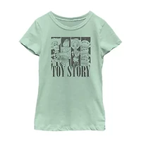 Disney Collection Little & Big Kid Girls Crew Neck Short Sleeve Regular Fit Toy Story Graphic T-Shirt