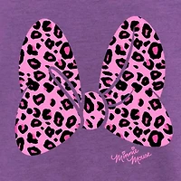 Disney Collection Little & Big Kid Girls Crew Neck Short Sleeve Regular Fit Minnie Mouse Graphic T-Shirt