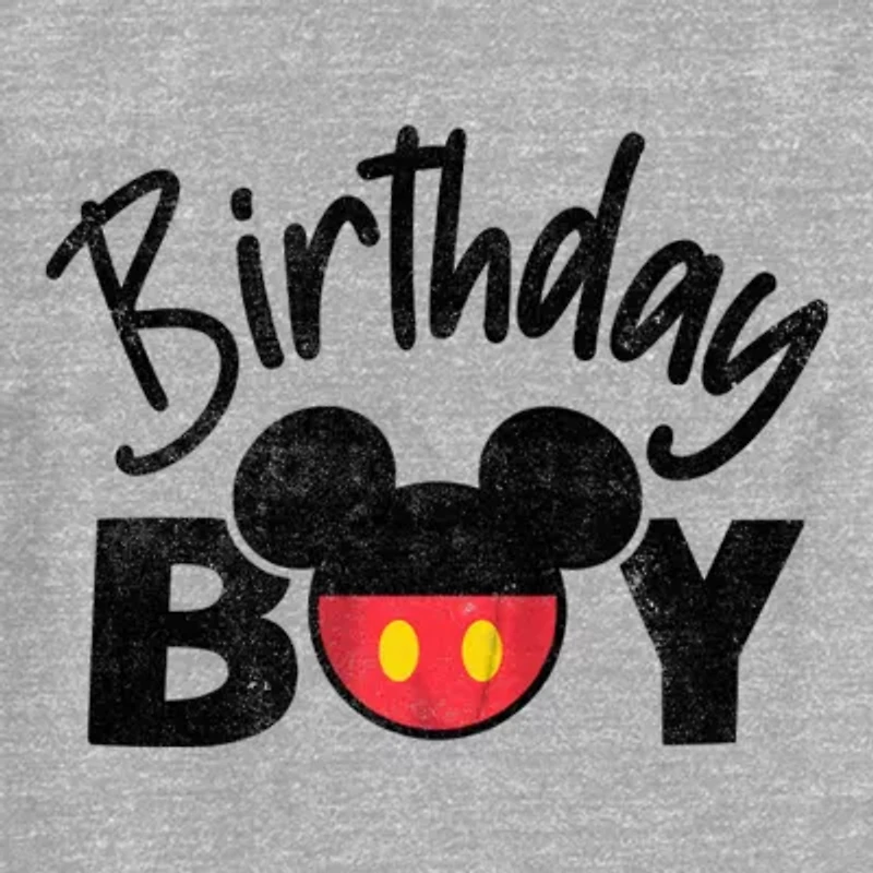 Disney Collection Toddler Boys Crew Neck Short Sleeve Regular Fit Mickey Mouse Graphic T-Shirt