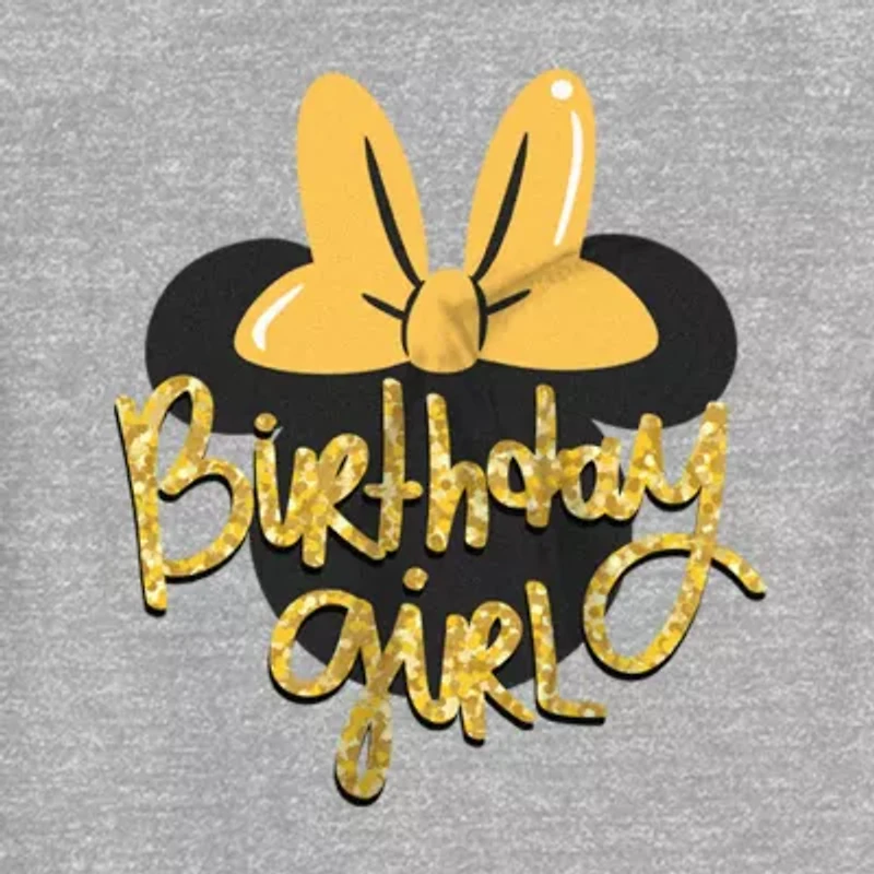 Disney Collection Toddler Girls Crew Neck Short Sleeve Regular Fit Minnie Mouse Graphic T-Shirt