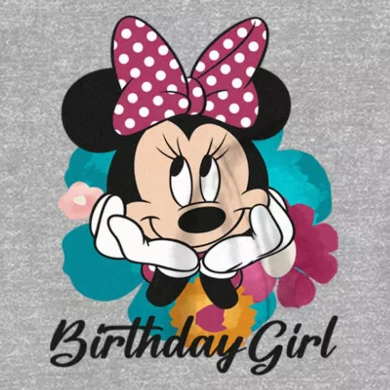 Disney Collection Toddler Girls Crew Neck Short Sleeve Regular Fit Minnie Mouse Graphic T-Shirt