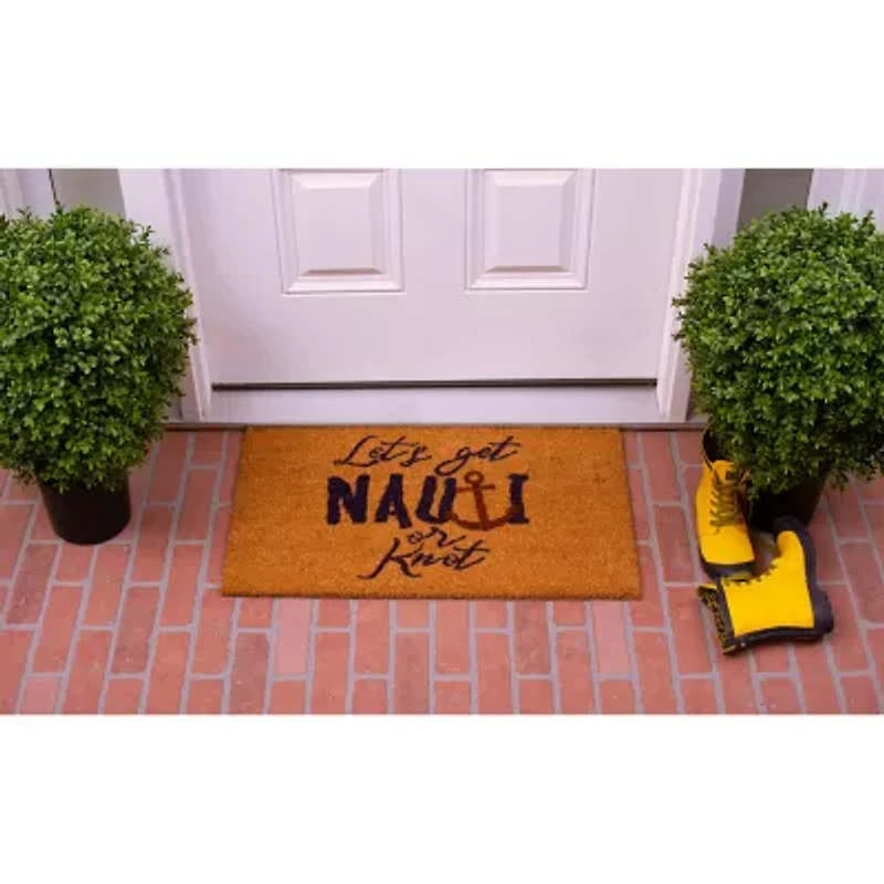 Calloway Mills Nauti Or Knot Outdoor Rectangular Doormat