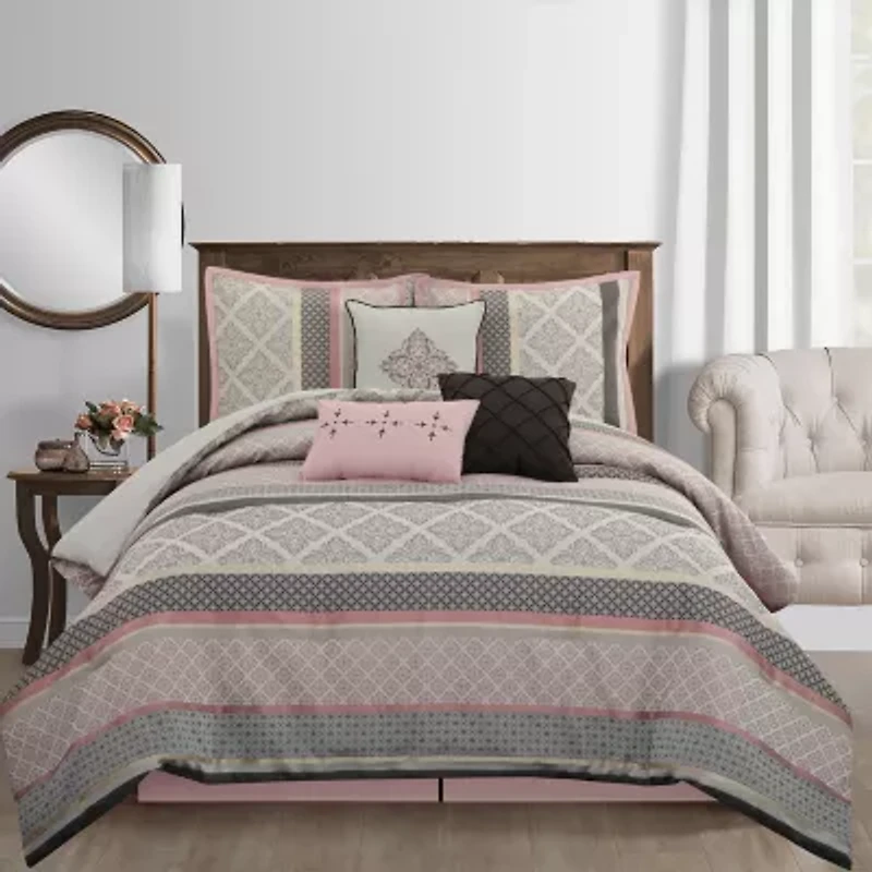Stratford Park Amina 7-pc. Geometric Midweight Comforter Set