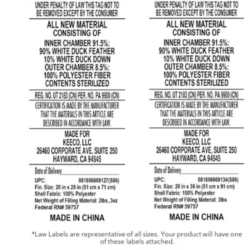 Rolled Allergen Barrier 2 Pack Soft Density Bed Pillow