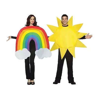 Unisex Adult Rainbow & Sun Couples Costume