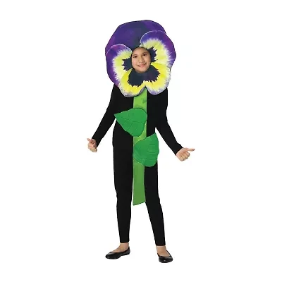 Little & Big Kid Unisex Purple Pansy Flower Costume