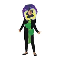 Little & Big Kid Unisex Purple Pansy Flower Costume