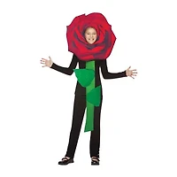 Little & Big Kid Unisex Red Rose Flower Costume