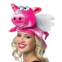 Unisex Adult Flying Pig Hat Costume Accessory