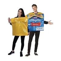 Unisex Adult Kraft Singles Pack & Single Slice Cheese Couple Costume