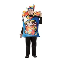 Little & Big Kid Unisex Sour Gummy Worms Costume