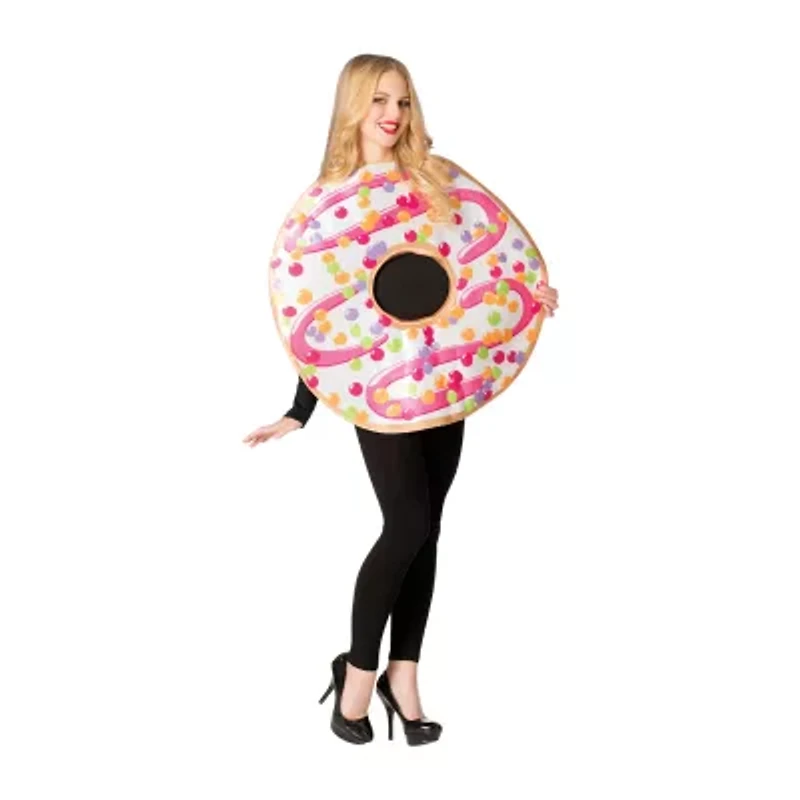 Unisex Adult White Frosted Donut Costume