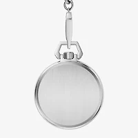 Bulova Classic Mens Automatic Silver Tone Stainless Steel Pocket Watch 96a304