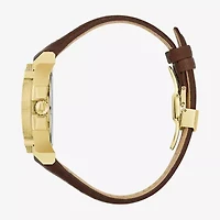 Bulova Luxury  Icon Mens Brown Leather Strap Watch 97b216