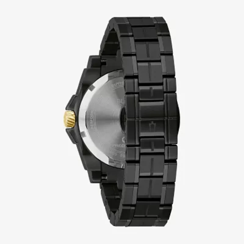 Bulova Luxury  Icon Mens Black Stainless Steel Bracelet Watch 98b408