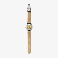 Bulova Frank Sinatra Rat Pack Mens Automatic Black Leather Strap Watch 96b406
