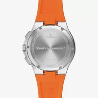 Bulova Maquina Marc Anthony Mens Chronograph Orange Strap Watch 96b407