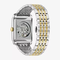 Bulova Classic Sutton Mens Automatic Two Tone Stainless Steel Bracelet Watch 98a308
