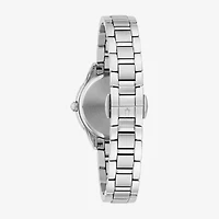 Bulova Classic Sutton Womens Diamond Accent Silver Tone Stainless Steel Bracelet Watch 96r253