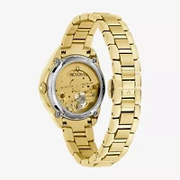 Bulova Classic Sutton Womens Automatic Gold Tone Stainless Steel Bracelet Watch 97l172