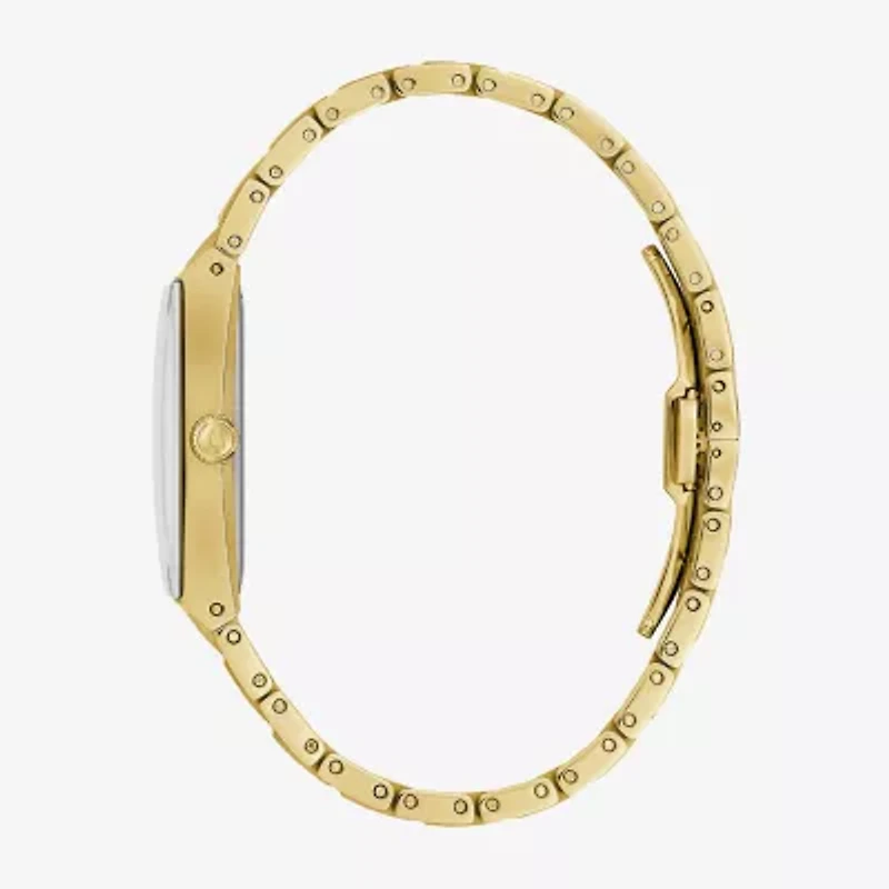 Bulova Modern Marc Anthony Mens Diamond Accent Gold Tone Stainless Steel Bracelet Watch 97d132