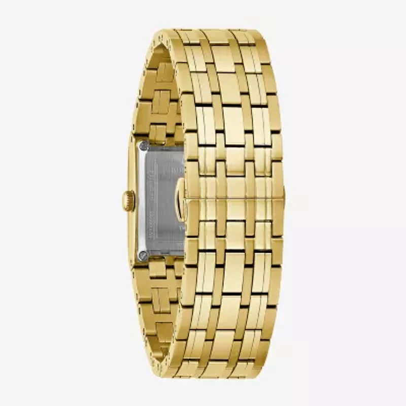 Bulova Modern Marc Anthony Womens Diamond Accent Gold Tone Stainless Steel Bracelet Watch 97p167
