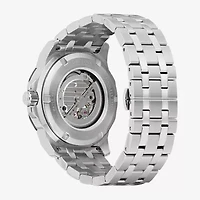 Bulova Modern Marc Anthony Mens Automatic Diamond Accent Silver Tone Stainless Steel Bracelet Watch 98d184