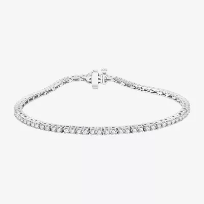 H-I / Si2-I1) CT. T.W. Lab Grown White Diamond 10K or 14K Yellow Gold Inch Tennis Bracelet