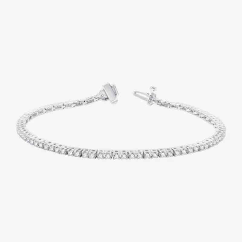 H-I / Si2-I1) CT. T.W. Lab Grown White Diamond 10K or 14K Yellow Gold Inch Tennis Bracelet