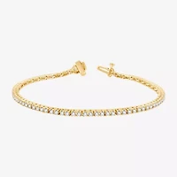 (H-I / Si2-I1) 2 CT. T.W. Lab Grown White Diamond 10K or 14K White or Yellow Gold 7.25 Inch Tennis Bracelet