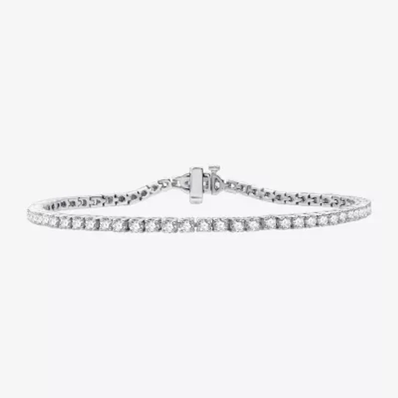 4 CT. T.W. Natural White Diamond 10K or 14K Yellow Gold 7.25 Inch Tennis Bracelet